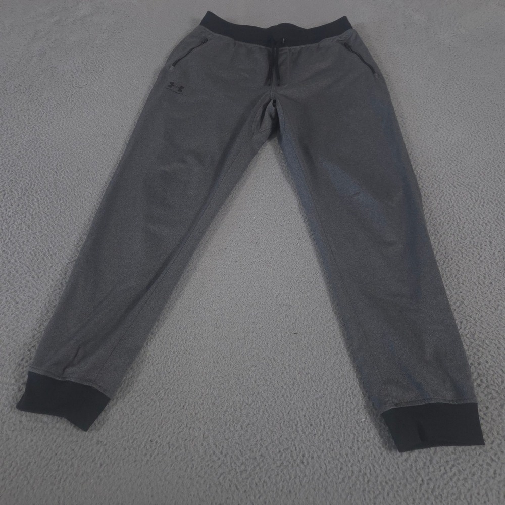 Under Armour Pants Mens Large Gray UA Sportstyle Joggers Polyester Tapered Leg